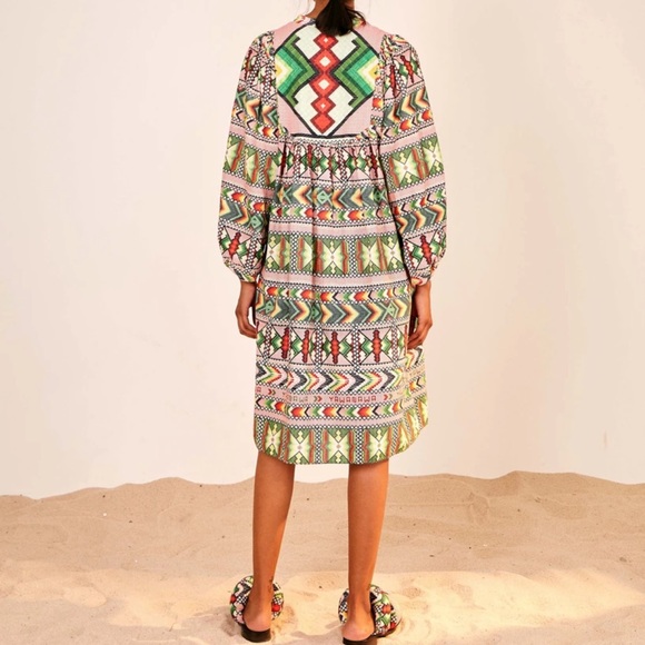 Anthropologie FARM Rio Amulet Midi Dress - Picture 2 of 10